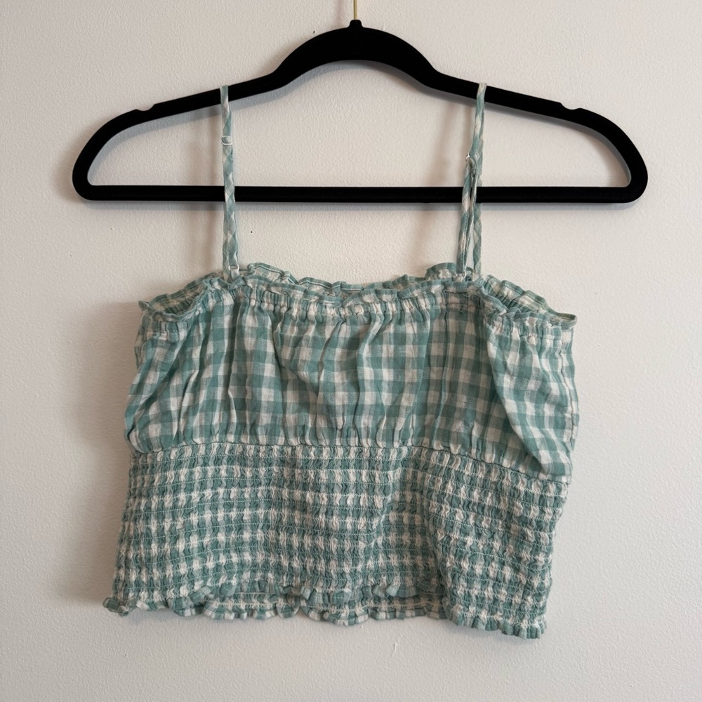 American Eagle cami green gingham - Picture 2 of 4